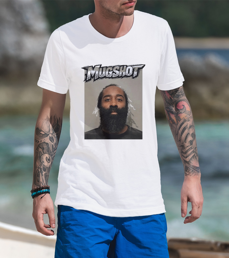 James Harden Shot Graphic Black And White T-Shirt