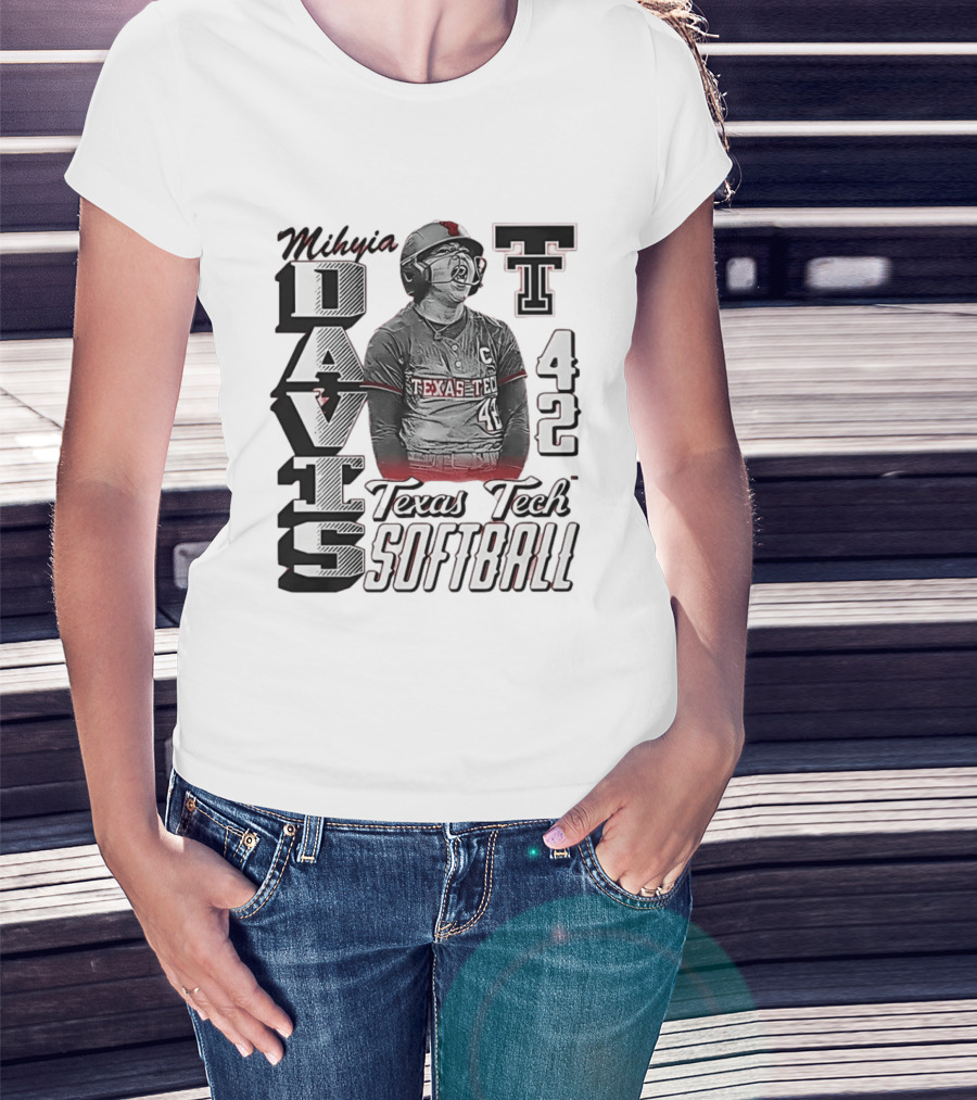 Mihyia Davis Texas Tech Softball Number 42 T-Shirt