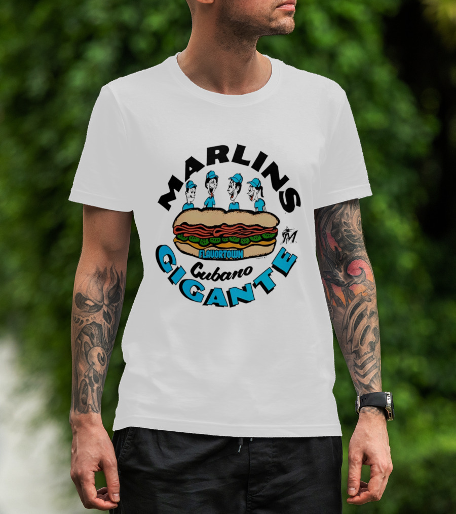 Marlins Cubano Gigante Flavortown Sandwich $1 T-Shirt