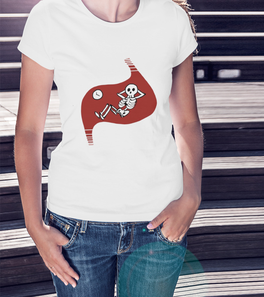 Tummy Time Skeleton With Fitness T-Shirt