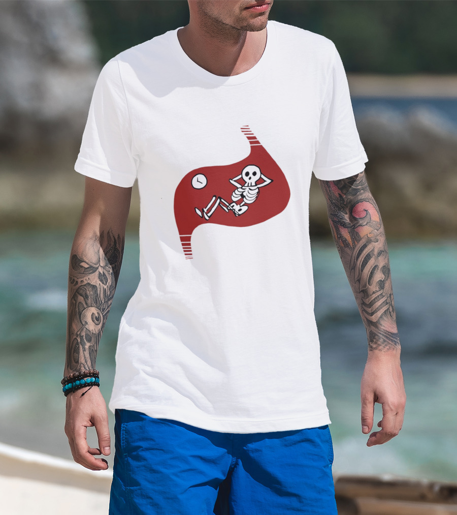Tummy Time Skeleton With Fitness T-Shirt