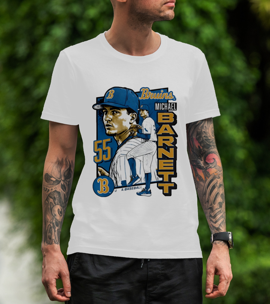 UCLA Bruins Michael Barnett 55 Baseball Pitcher T-Shirt