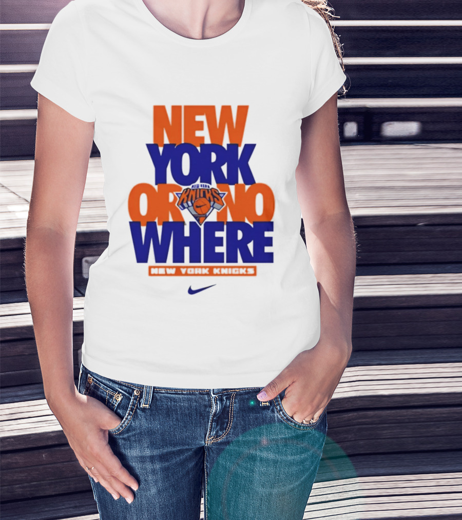 New York Or Nowhere New York Knicks 2026 AJ1 T-Shirt