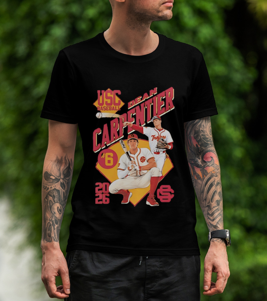 USC Baseball Dean Carpentier Trojans Number 6 2026 T-Shirt