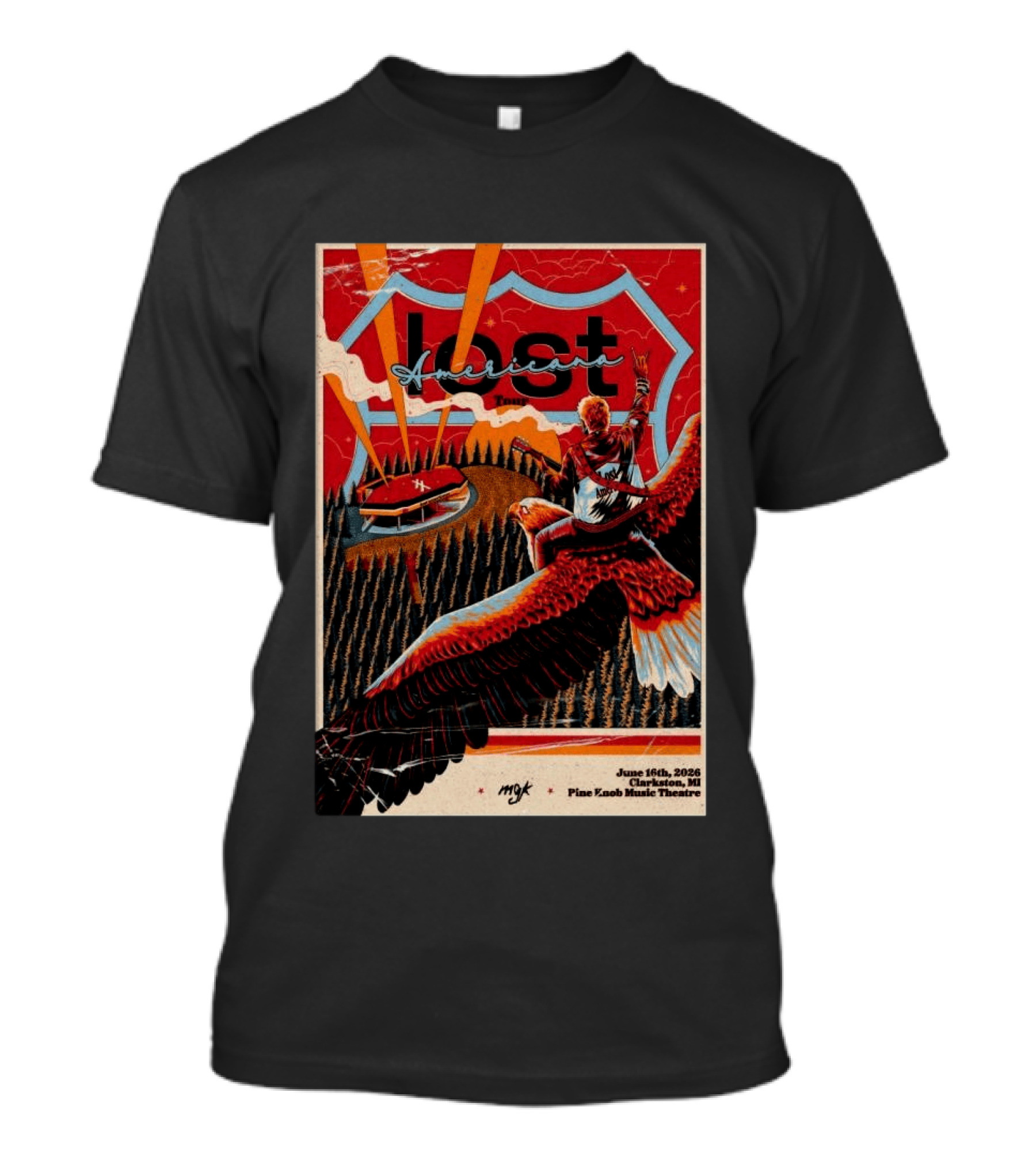 MCK Lost Americana Tour June 16 2026 Clarkston MI Pine Knob Music Theatre T-Shirt
