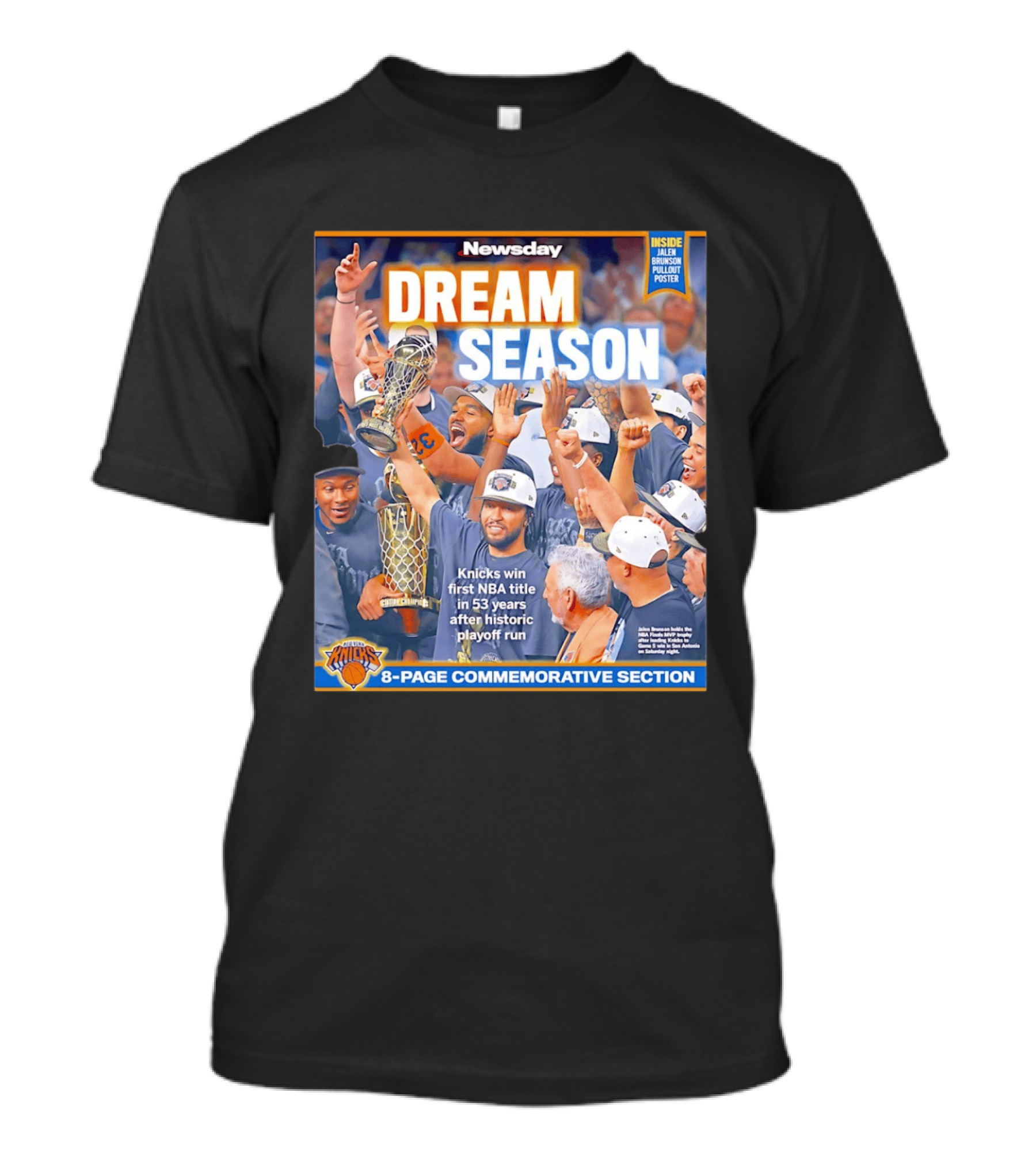 Knicks Dream Season NBA Title 8 Page Commemorative Section Newsday T-Shirt