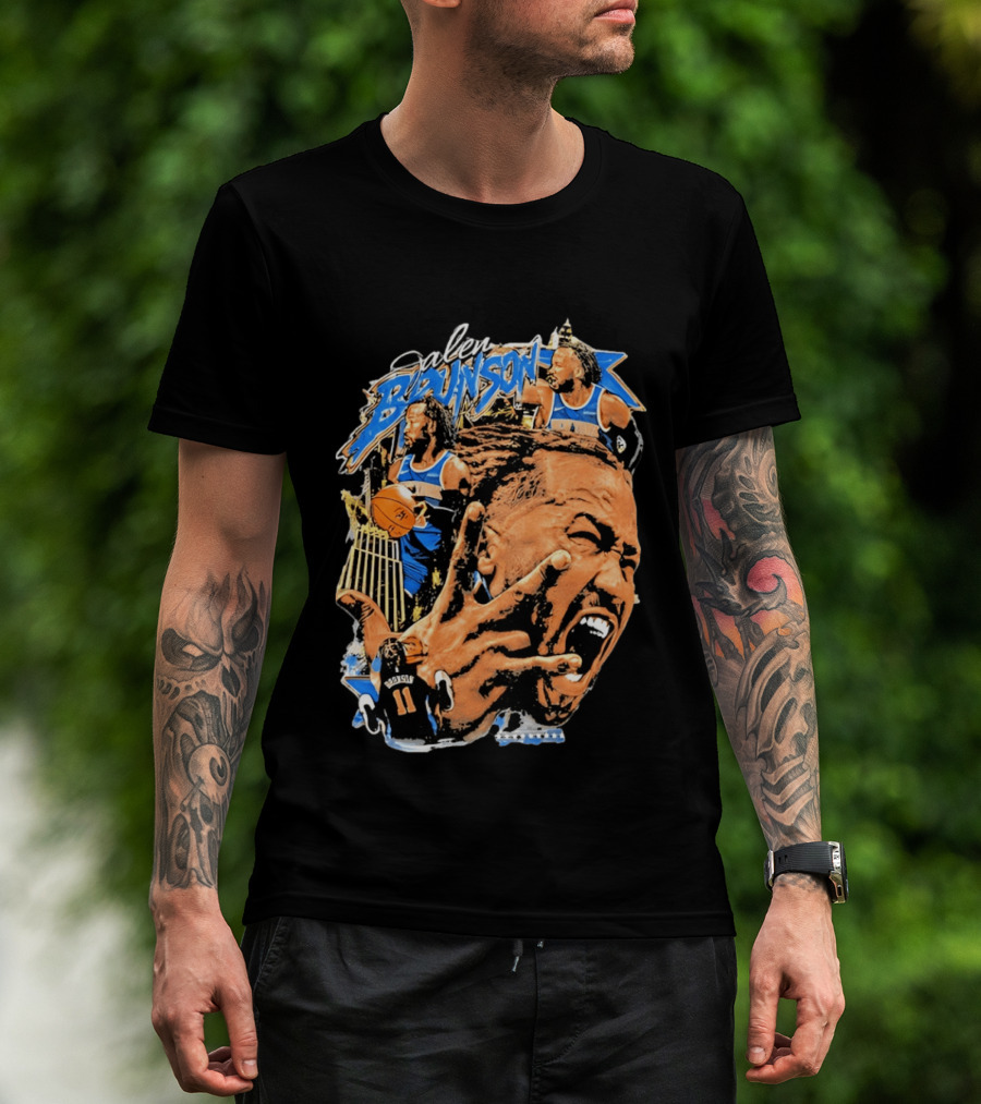 New York Knicks Jalen Brunson Basketball Collage Sports T-Shirt