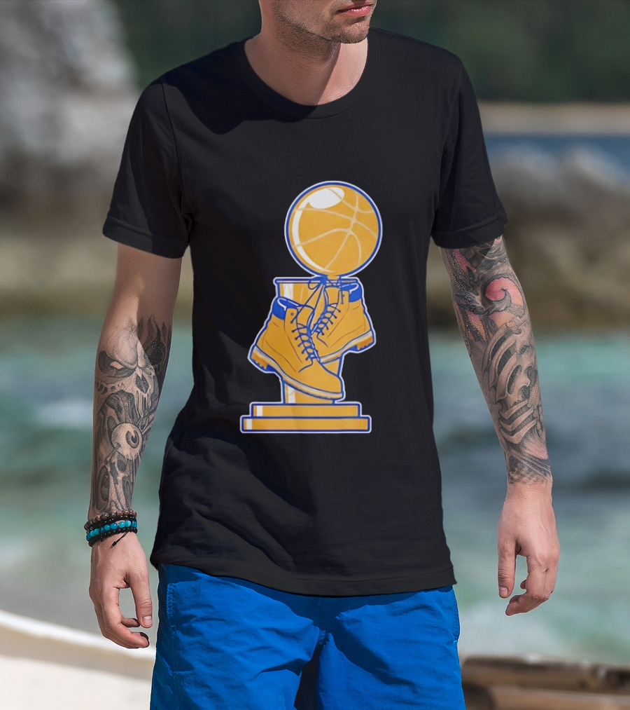 New York Basketball Trophy Golden Boots T-Shirt