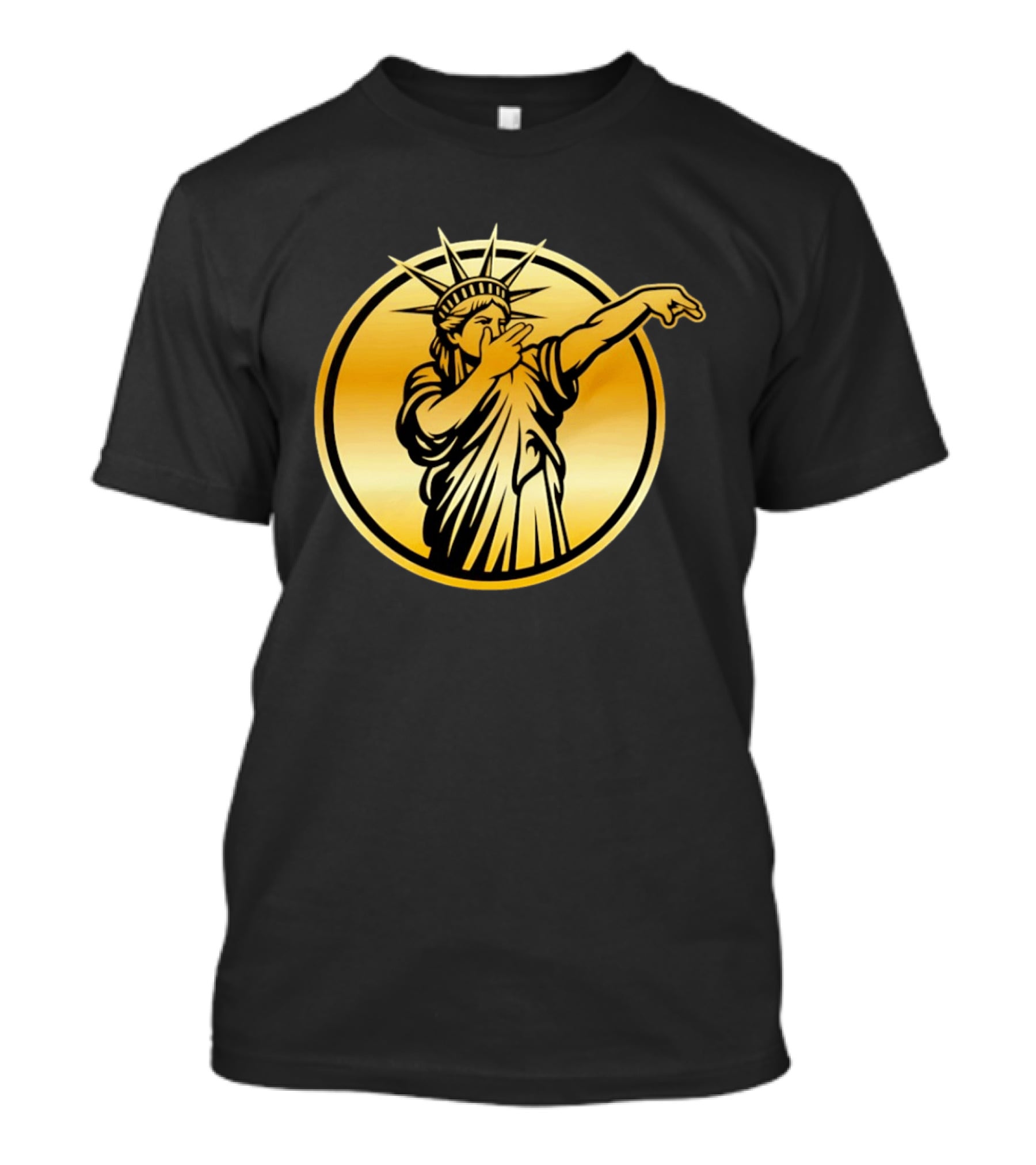 New York Knicks Jalen Brunson Statue Of Liber3 Gold T-Shirt