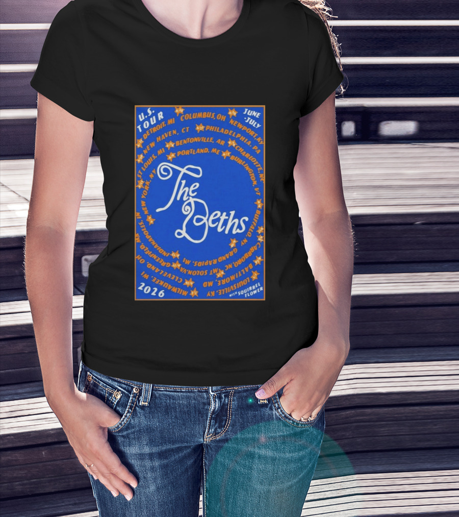 The Beths US Tour 2026 Cities June July With Squirrel Flower T-Shirt
