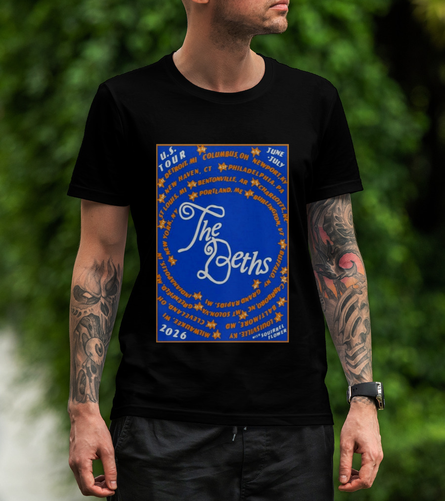 The Beths US Tour 2026 Cities June July With Squirrel Flower T-Shirt