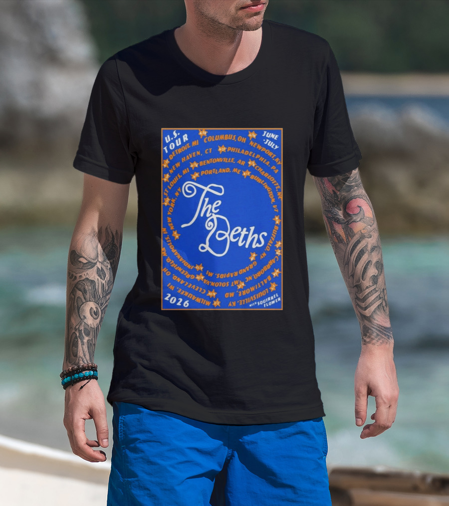 The Beths US Tour 2026 Cities June July With Squirrel Flower T-Shirt