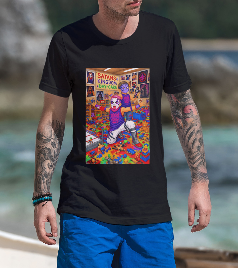 Satan's Kingdom Day Care Kids Cartoon Toys Chaos T-Shirt