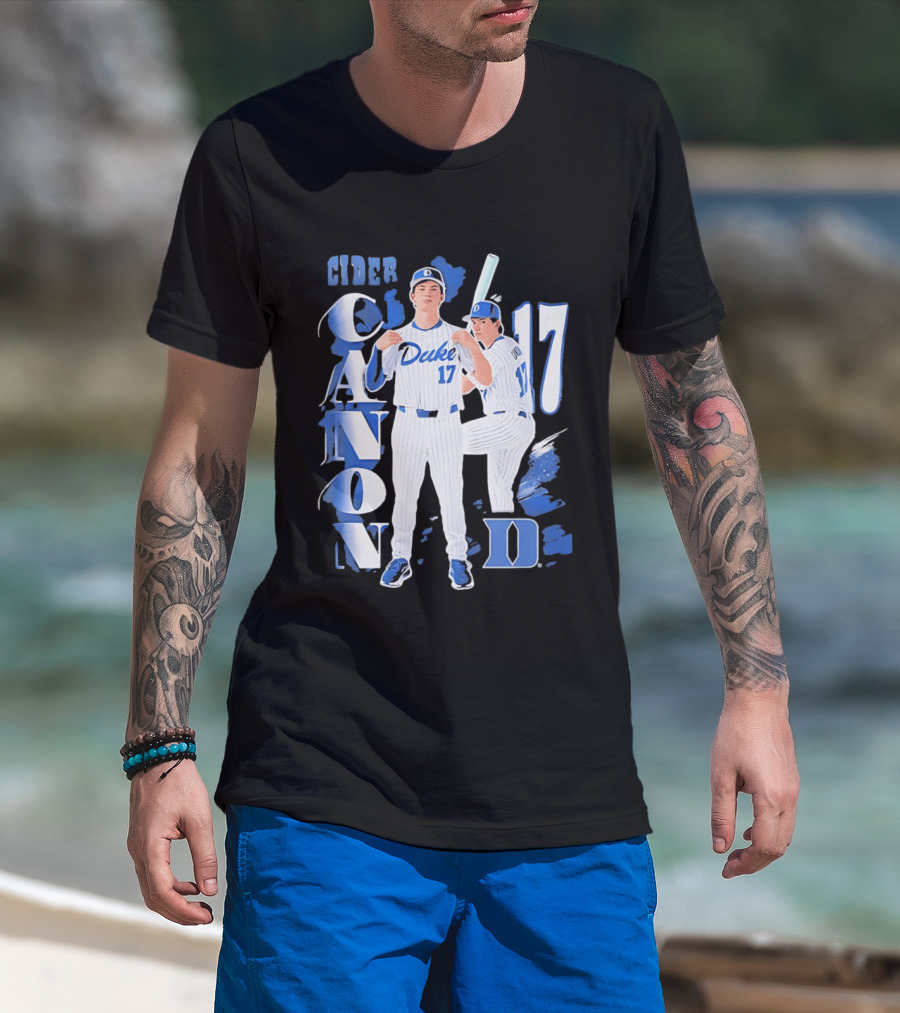 Duke Blue Devils Cider Canon 17 Baseball Team T-Shirt