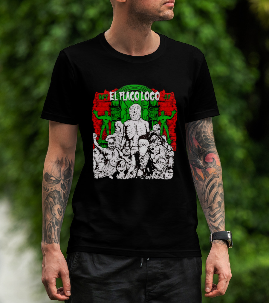 El Flaco Loco EST 97 Luchador Zombie Mashup T-Shirt