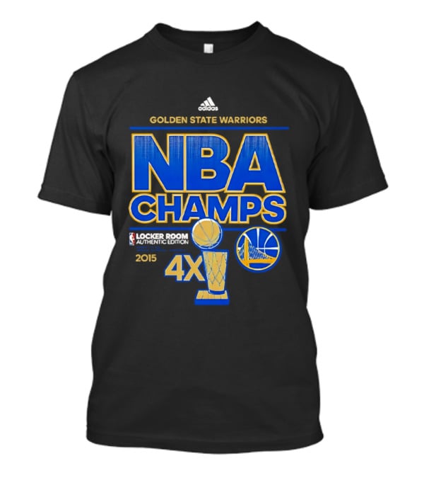 Golden State Warriors NBA Champs 2015 4X Locker Room Authentic Edition T-Shirt