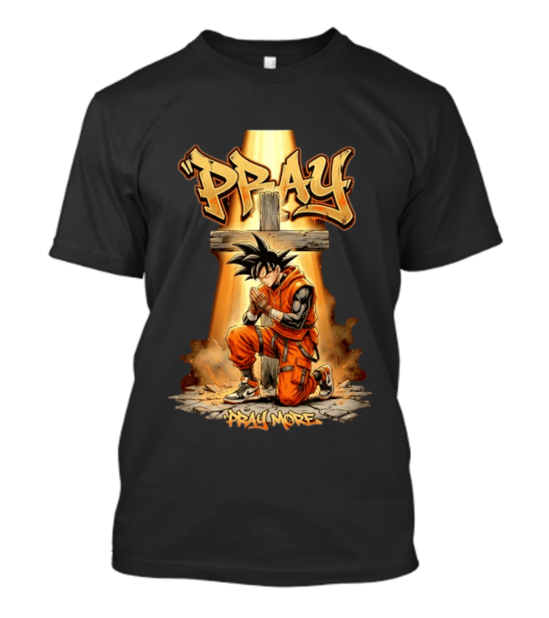 Pray More Jesus Son Goku Dragon Ball T-Shirt