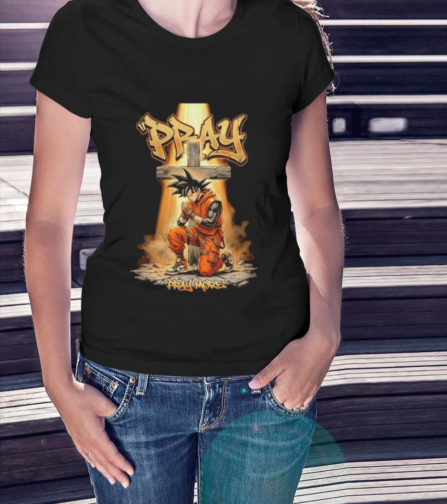 Pray More Jesus Son Goku Dragon Ball T-Shirt
