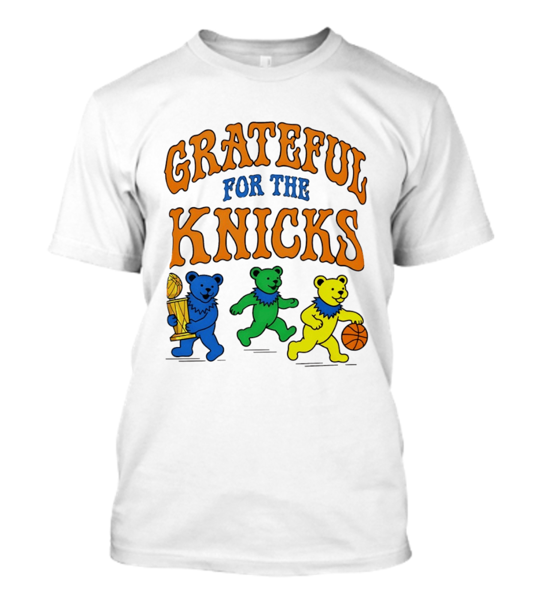 Grateful Dead New York Knicks Bears Basketball Trophy T-Shirt