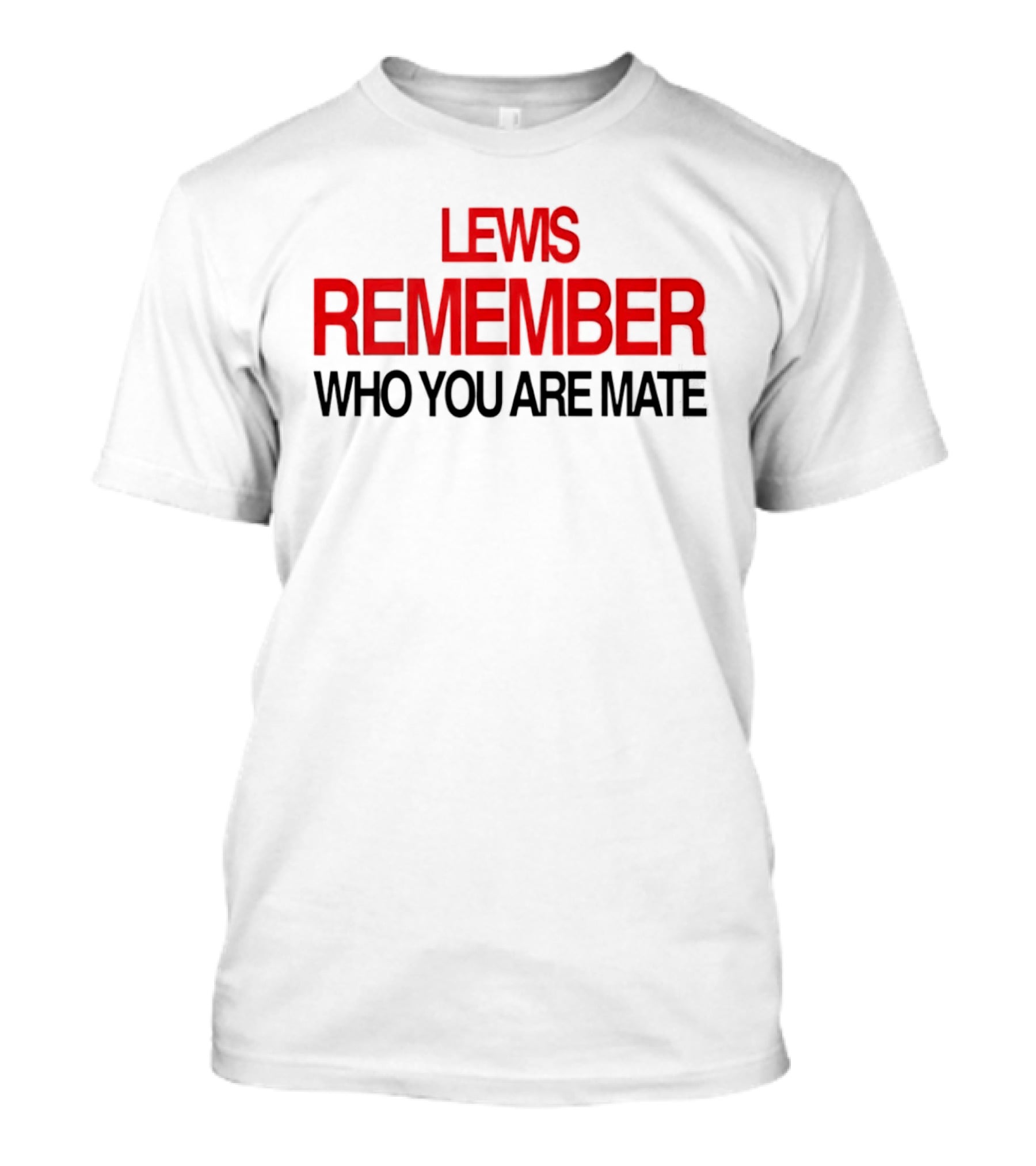 Lewis Hamilton Remember Who You Are Mate Bold Red T-Shirt