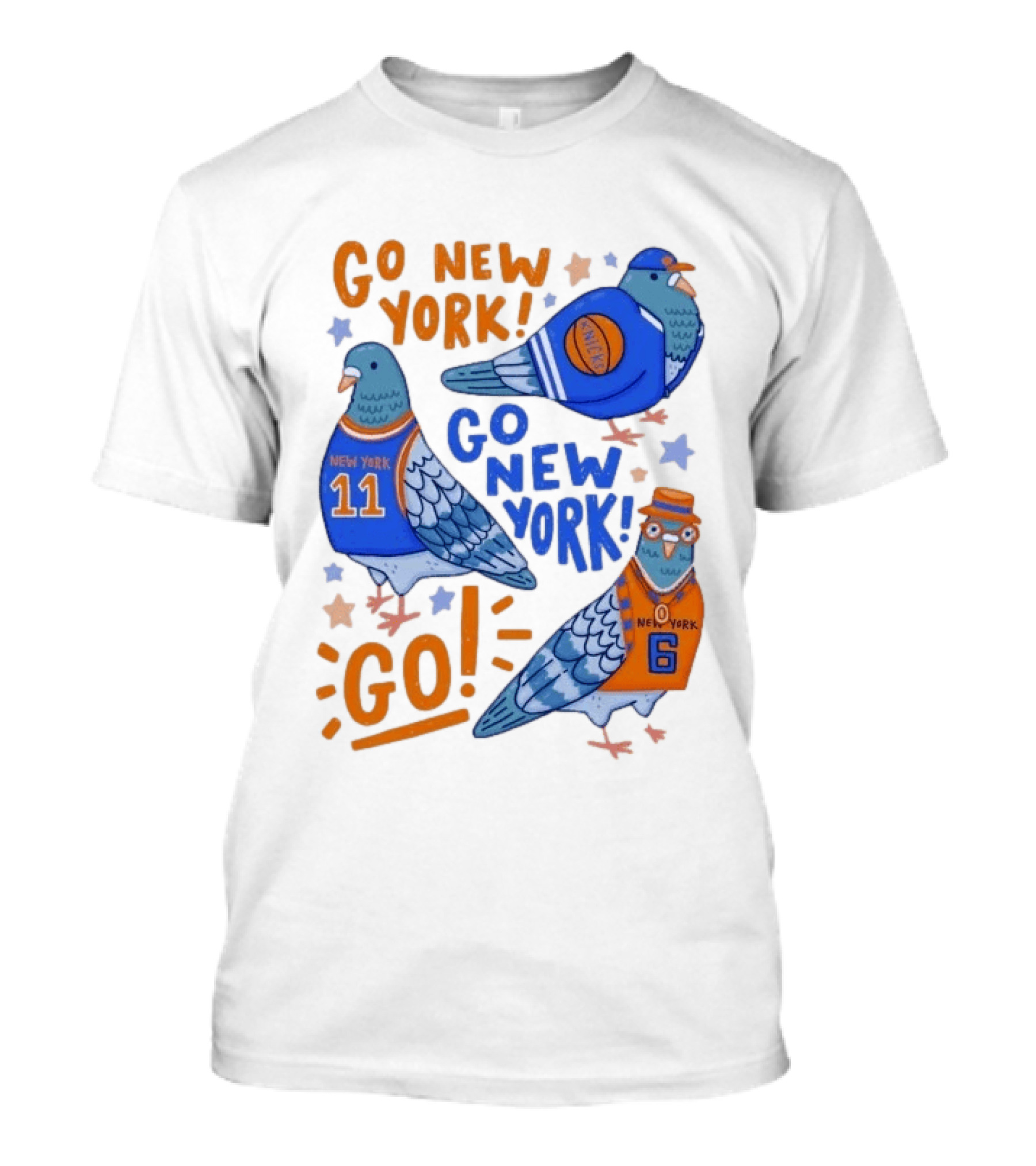 New York Knicks Go New York Pigeons Go NY Go Sport Team Spirit T-Shirt