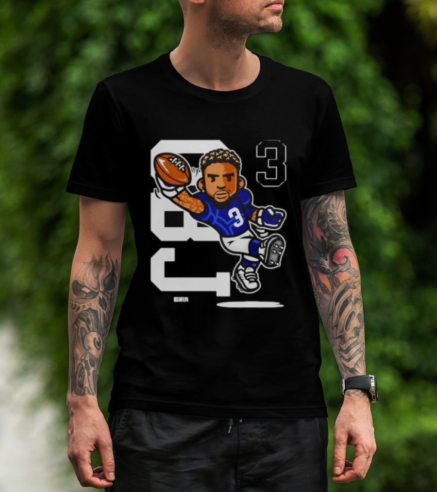 Odell Beckham Jr. 3 New York Giants Character Catch T-Shirt