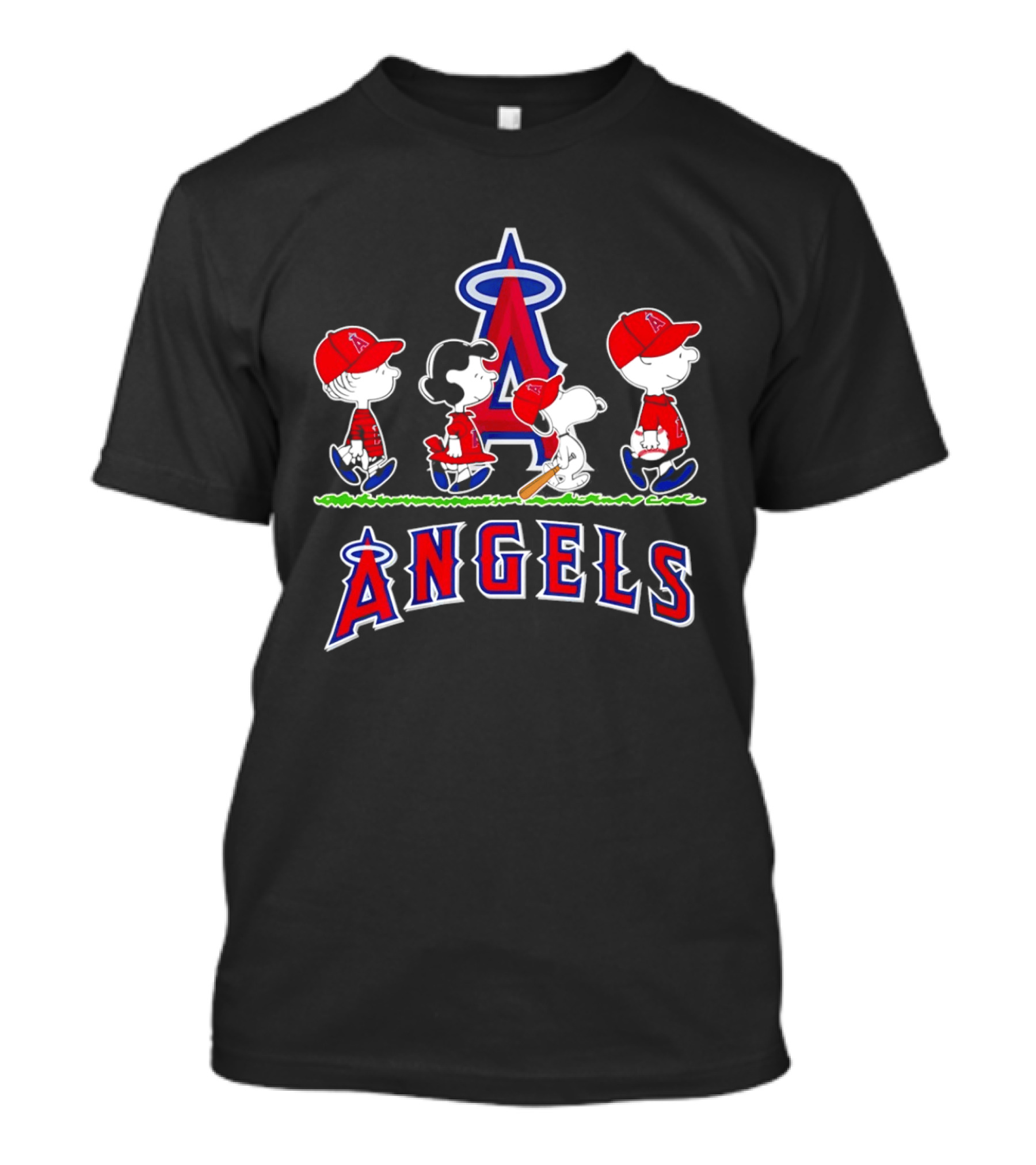 Peanuts Los Angeles Angels Snoopy Abbey Road Characters T-Shirt