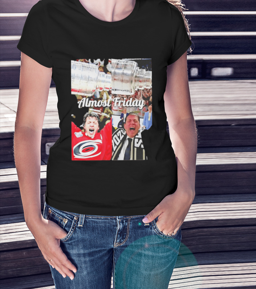 Rod Brind'Amour Almost Friday Ice Hockey Canadian Double Cup Celebration T-Shirt