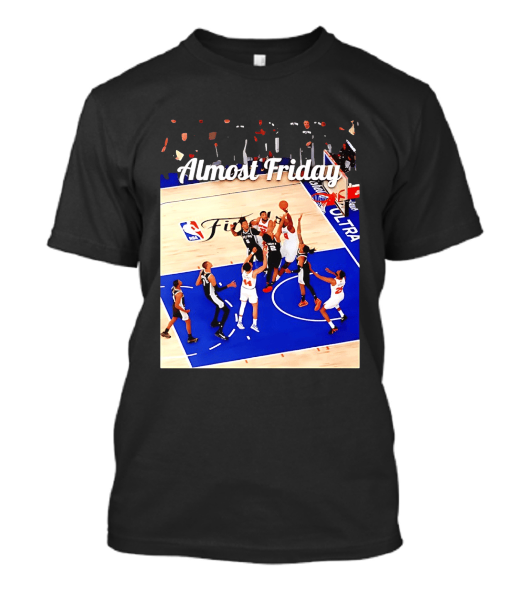 Almost Friday New York Knicks NBA Fit Game 4 Action Scene T-Shirt
