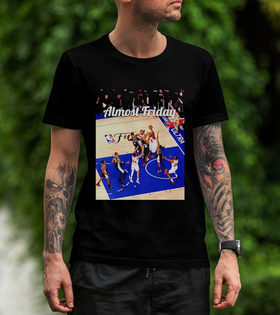 Almost Friday New York Knicks NBA Fit Game 4 Action Scene T-Shirt