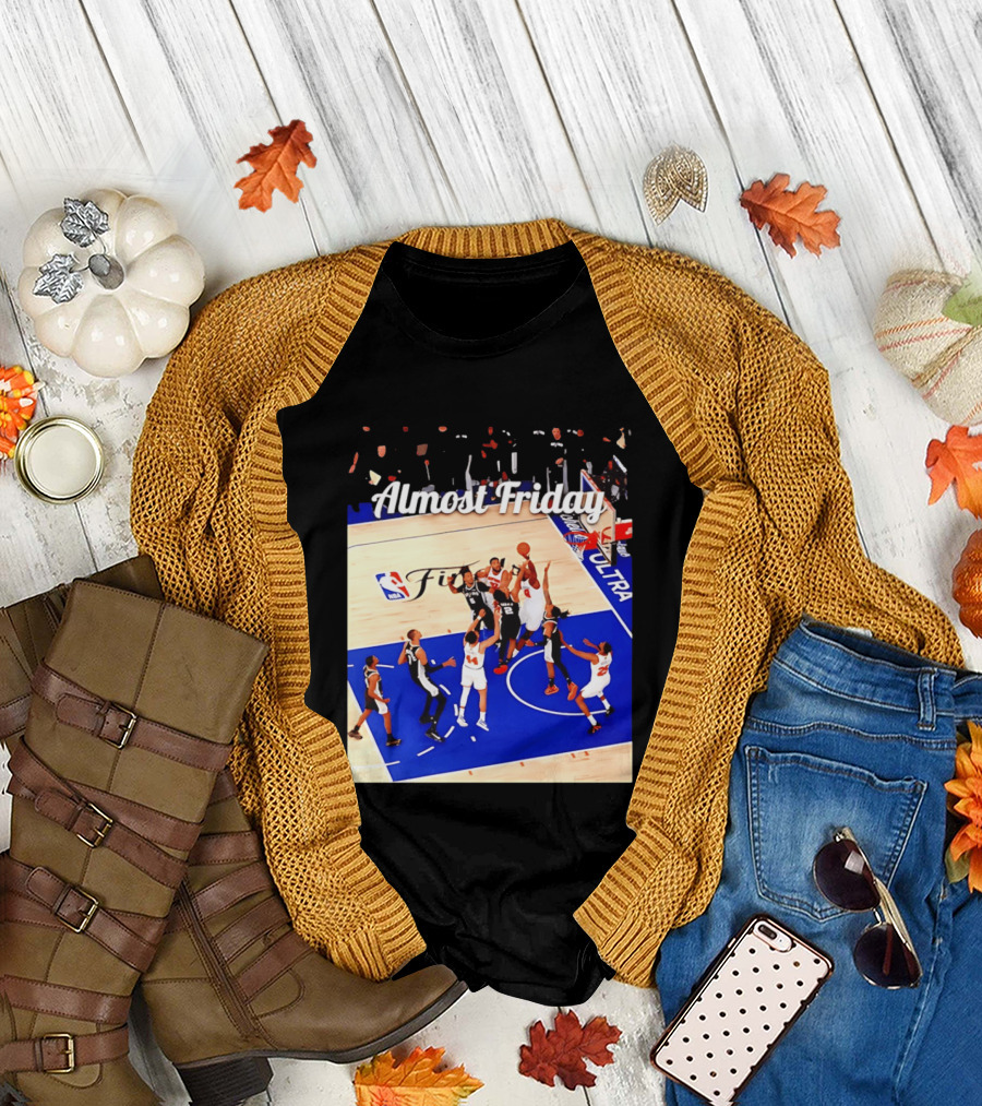 Almost Friday New York Knicks NBA Fit Game 4 Action Scene T-Shirt