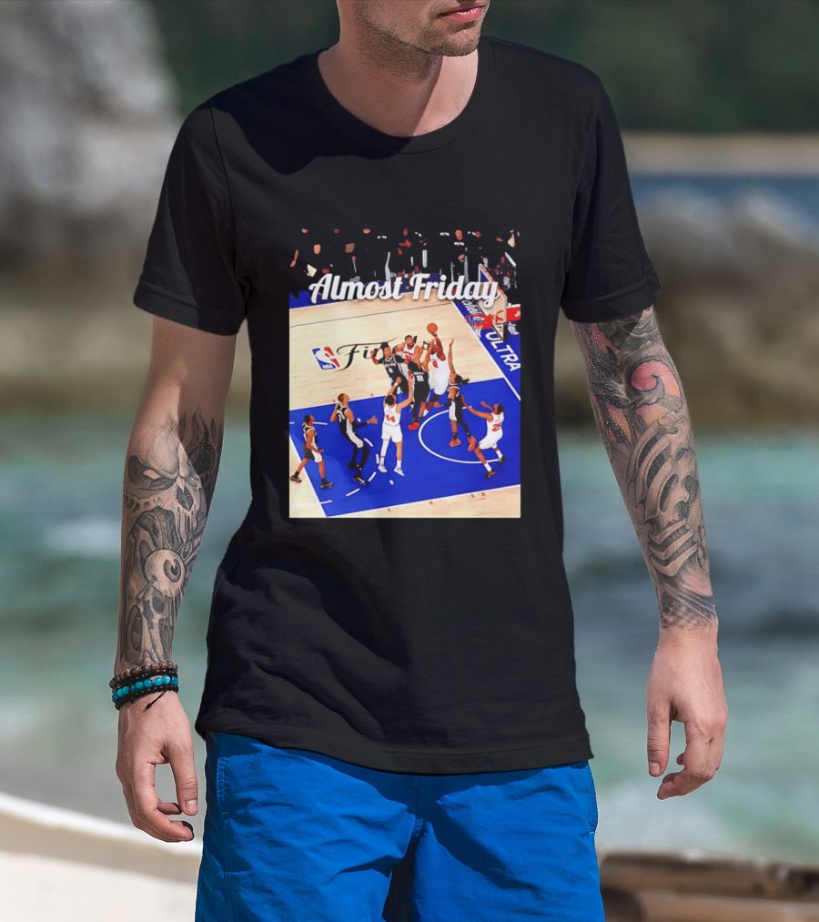 Almost Friday New York Knicks NBA Fit Game 4 Action Scene T-Shirt