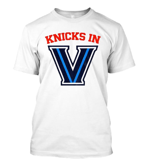 Knicks In V New York Knicks Villanova Wildcats NBA 2026 T-Shirt