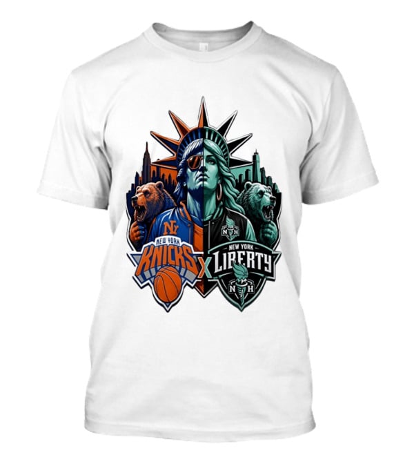 New York Knicks X Liberty Statue Of Liberty NBA WNBA T-Shirt