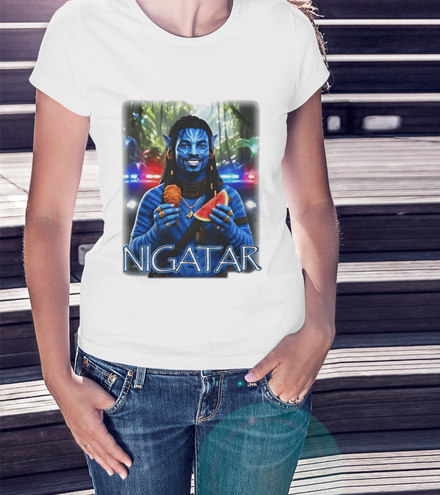 Nigatar Avatar Meme Watermelon And Chicken T-Shirt