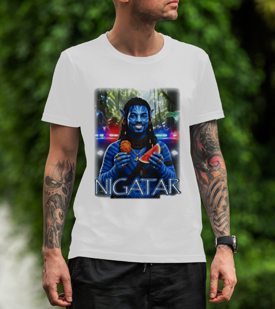 Nigatar Avatar Meme Watermelon And Chicken T-Shirt