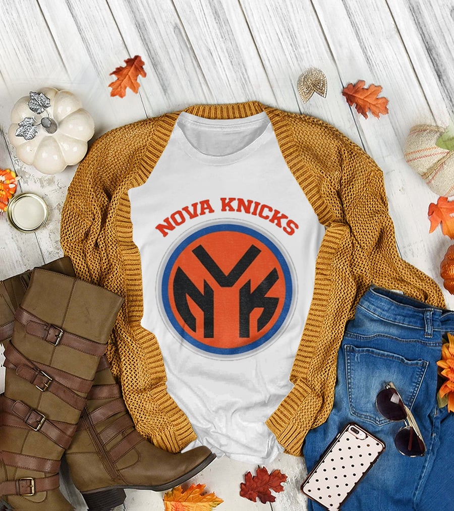 Nova Knicks NVK Villanova Wildcats New York Knicks Basketball Mashup T-Shirt