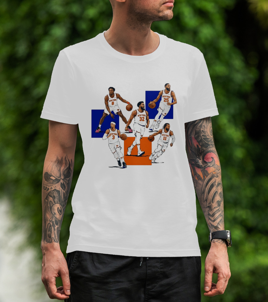 Og Anunoby Josh Hart Karl Anthony Towns Mikal Bridges Jalen Brunson New York Knicks Basketball Players T-Shirt