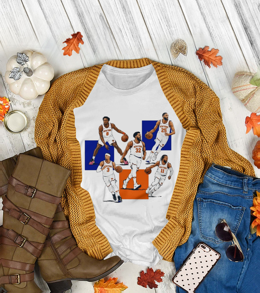 Og Anunoby Josh Hart Karl Anthony Towns Mikal Bridges Jalen Brunson New York Knicks Basketball Players T-Shirt