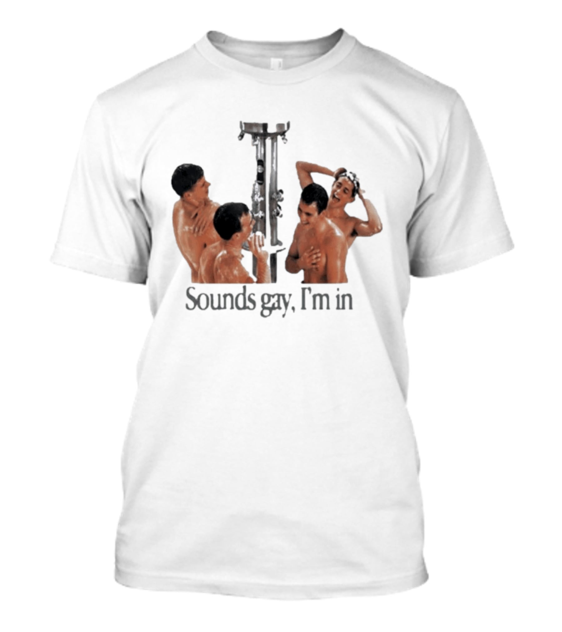 Sounds Gay I'm In Shower Humor Retro Style Men's Group T-Shirt