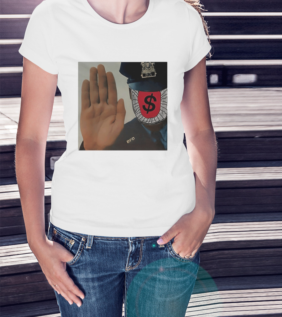 Angel Dust C2tt Album BPD Officer Dollar Symbol Face T-Shirt