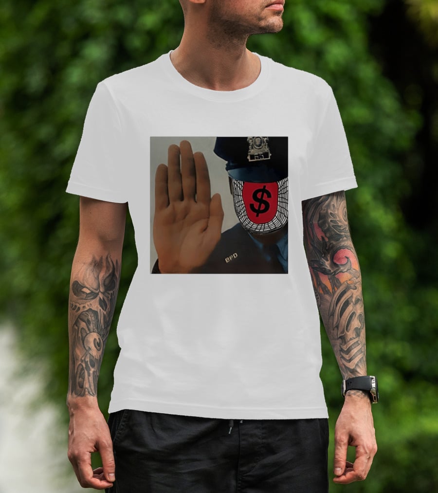 Angel Dust C2tt Album BPD Officer Dollar Symbol Face T-Shirt