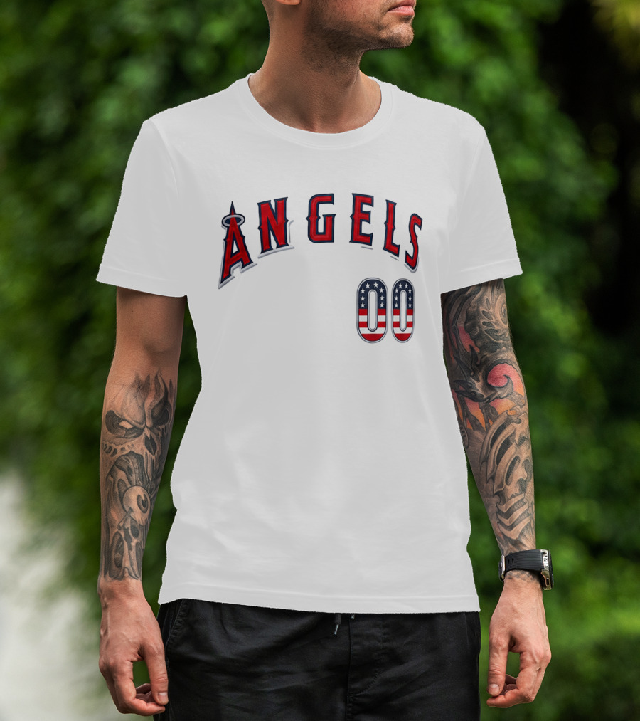 Angels 00 USA Stars And Stripes T-Shirt