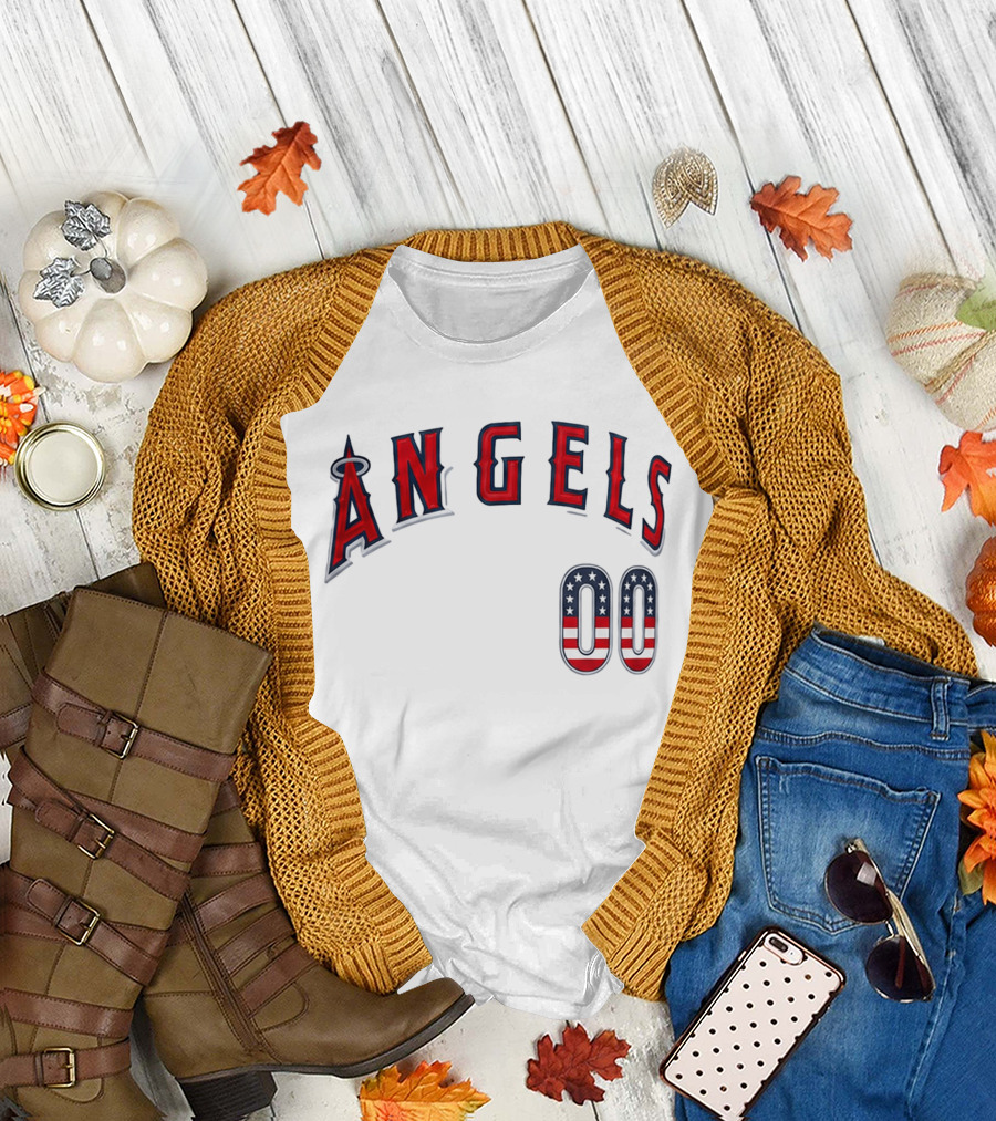 Angels 00 USA Stars and Stripes T-Shirt