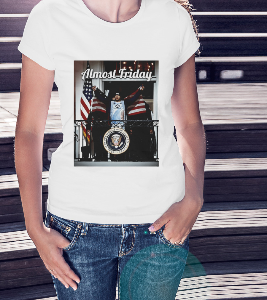 Almost Friday UFC White House Presidential Seal USA Flag T-Shirt