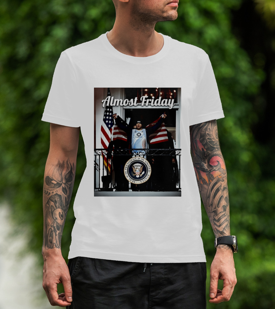Almost Friday UFC White House Presidential Seal USA Flag T-Shirt