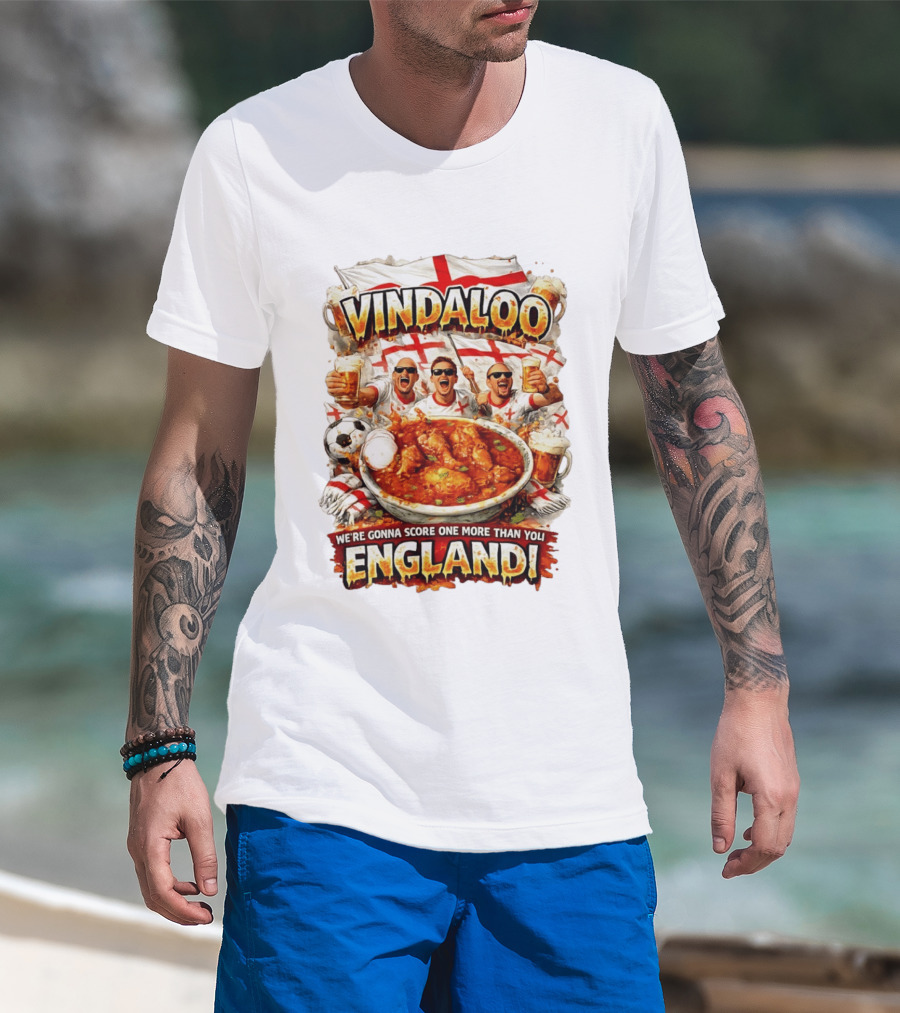 Vindaloo England Football We're Gonna Score One More Than You T-Shirt