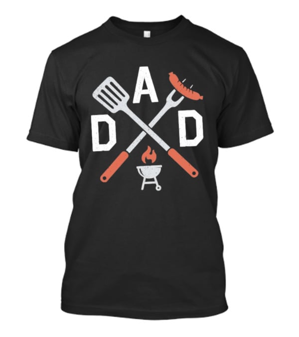BBQ Grill Dad Tools Sausage Spatula Fork T-Shirt