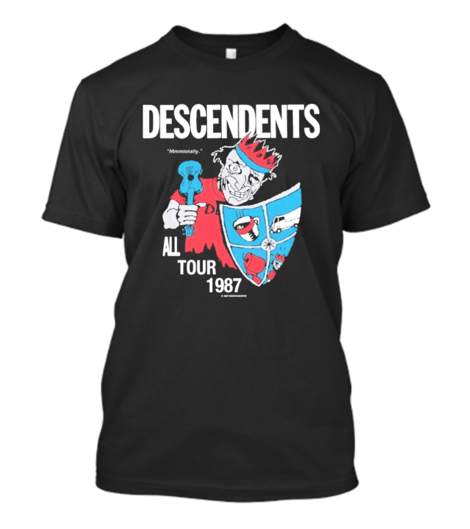Descendents All Tour 1987 Jester Graphic With Shield And Scepter T-Shirt