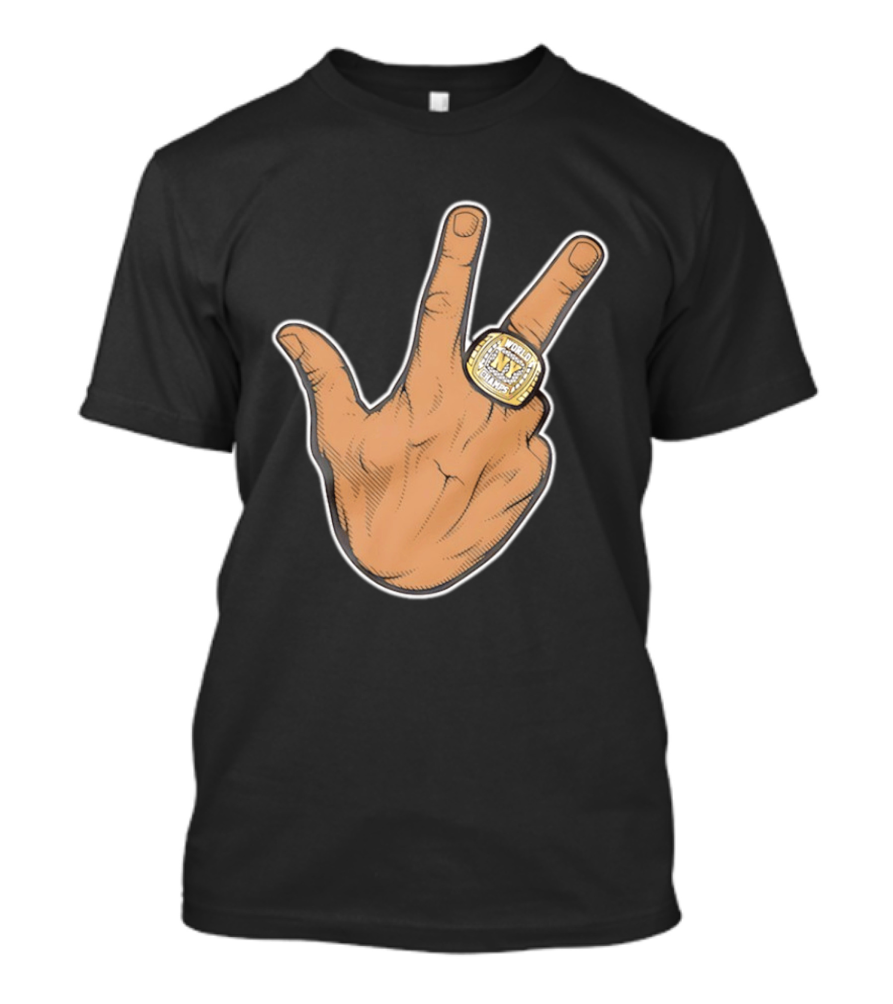 Jalen Brunson New York Knicks 2026 World Champs Ring Gesture T-Shirt